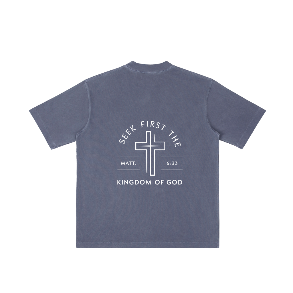 Vintage Distressed “Seek First the Kingdom of God” Tee – Matt. 6:33