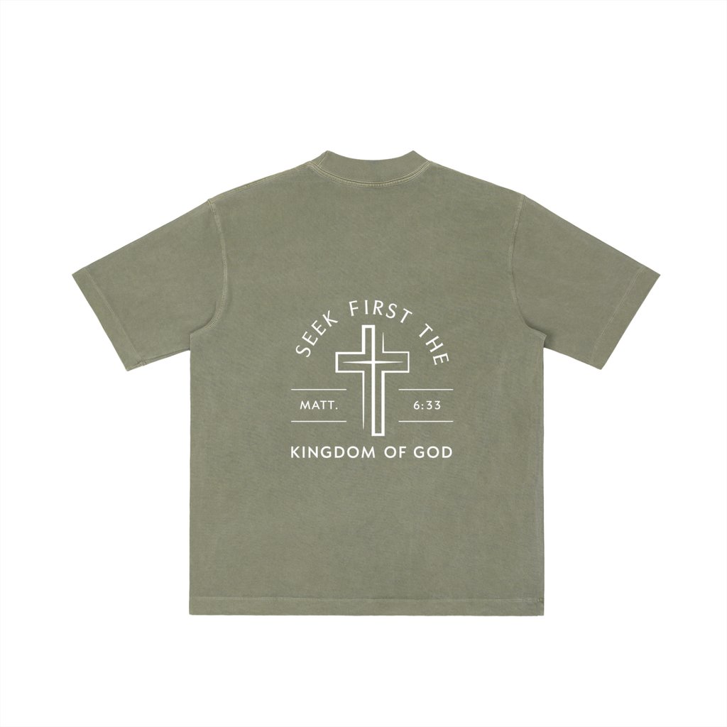 Vintage Distressed “Seek First the Kingdom of God” Tee – Matt. 6:33