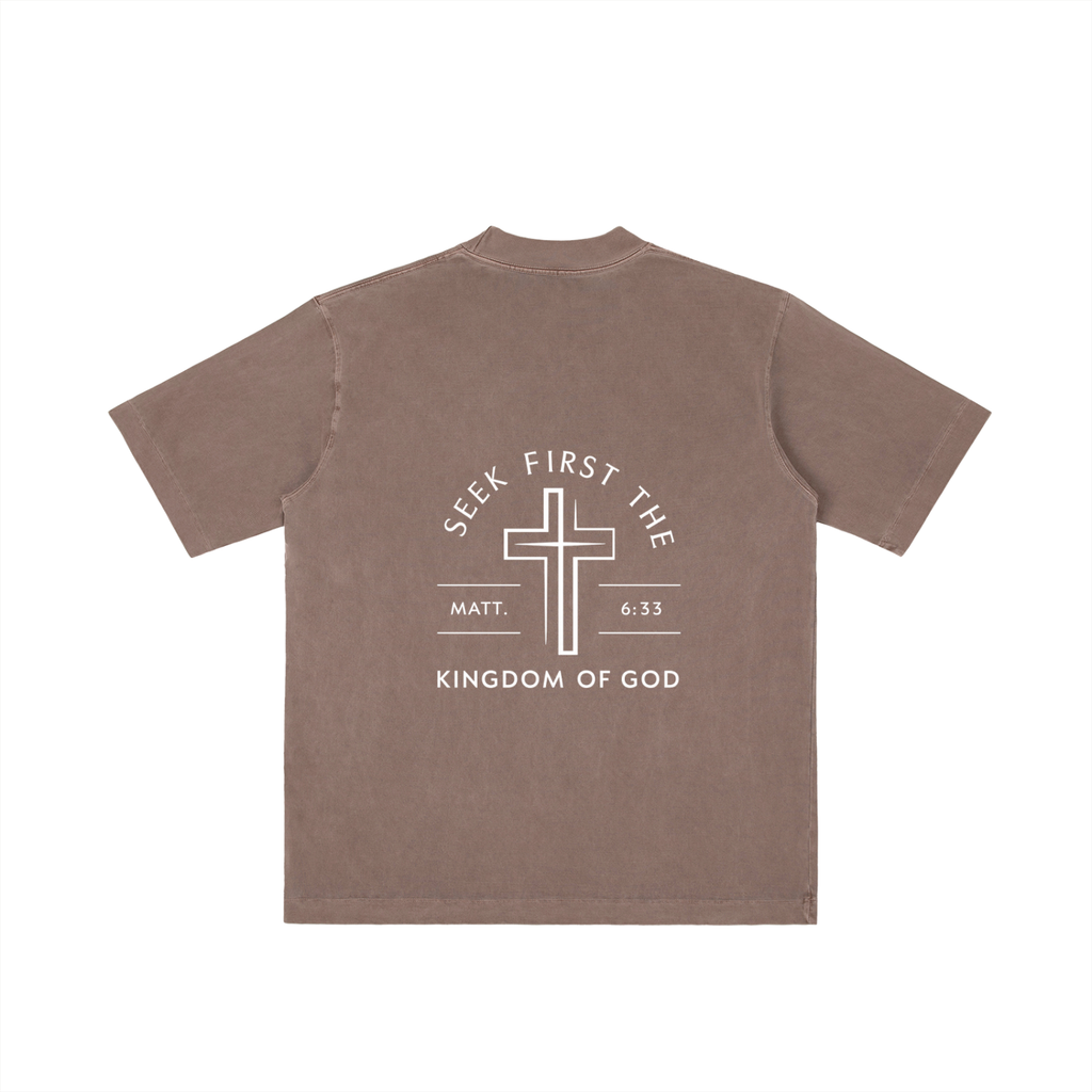 Vintage Distressed “Seek First the Kingdom of God” Tee – Matt. 6:33