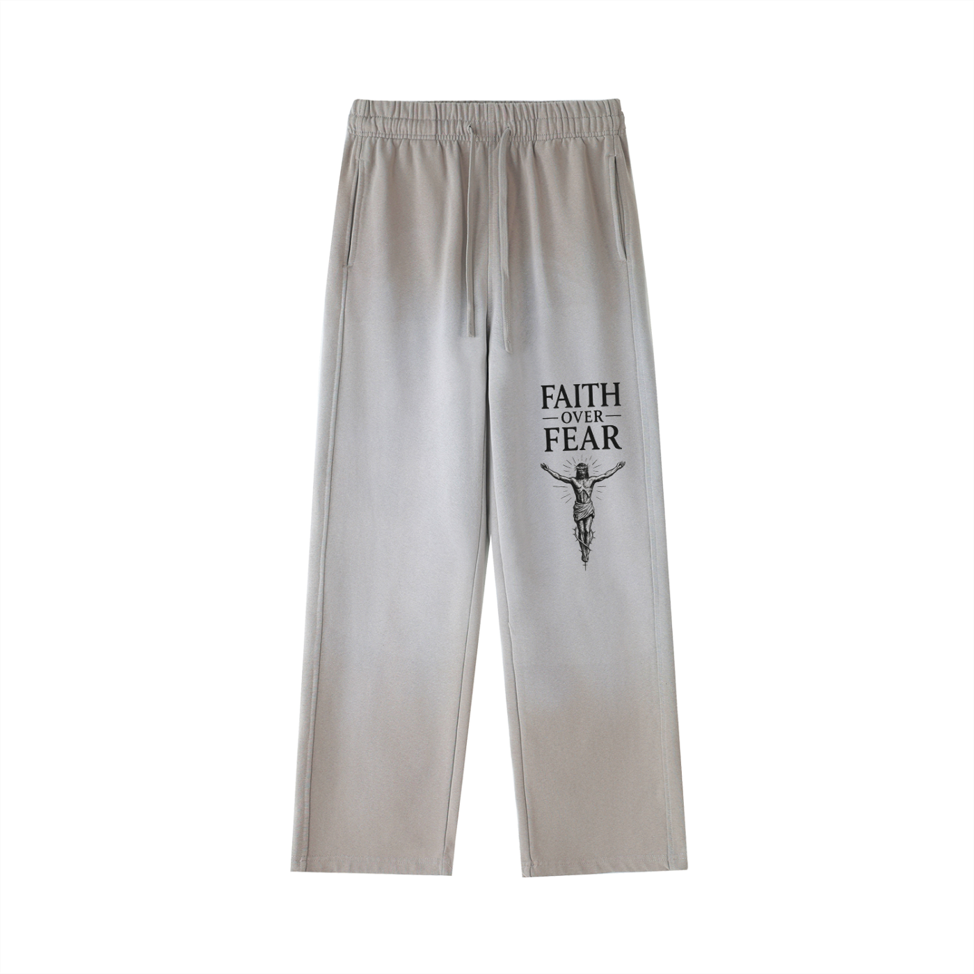 Vintage Washed “Faith Over Fear” Sweatpants