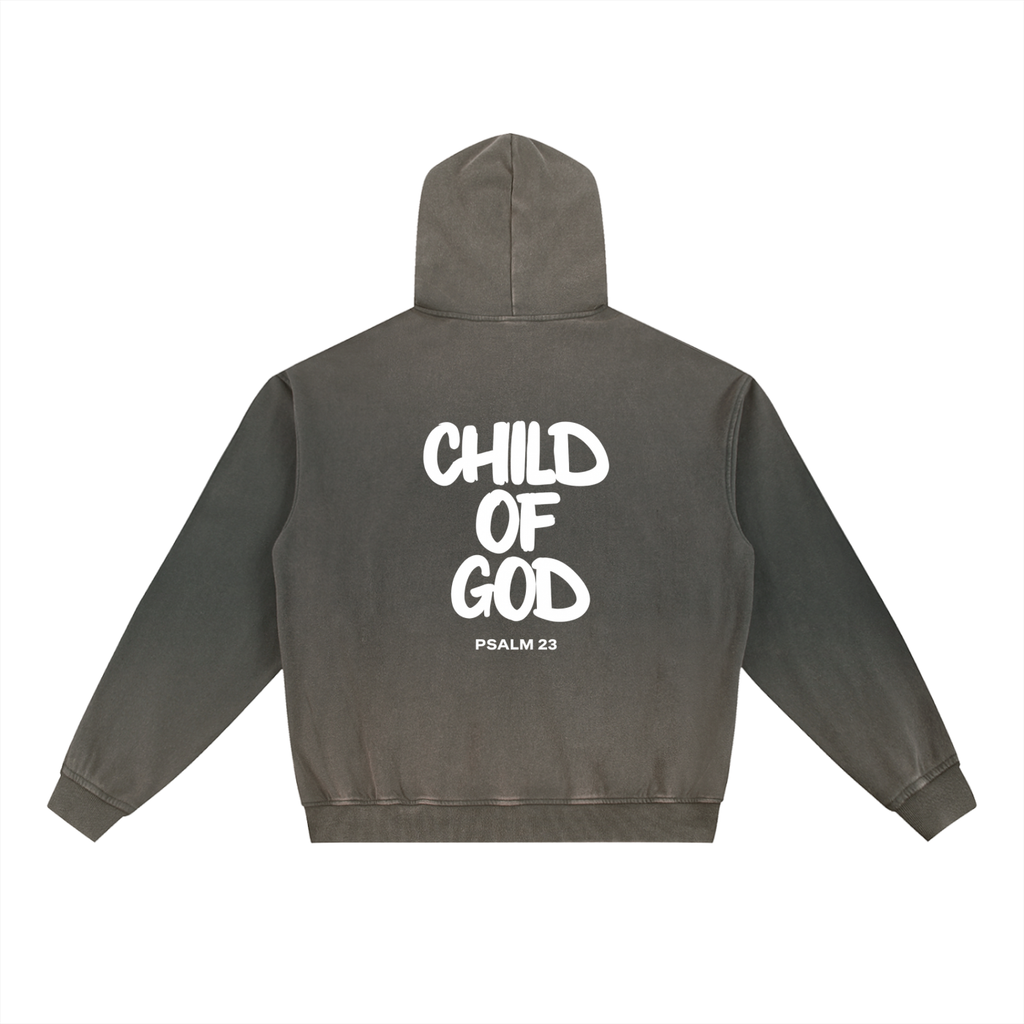 Vintage Washed “Child of God” Hoodie – Psalm 23